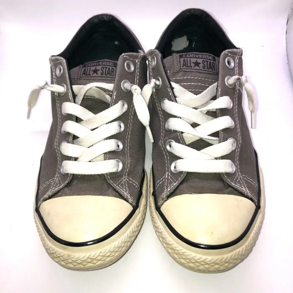 Converse All Star Junior 6 Mens 6 Gray Low Top Lace Up Padded Cushion Tongue
